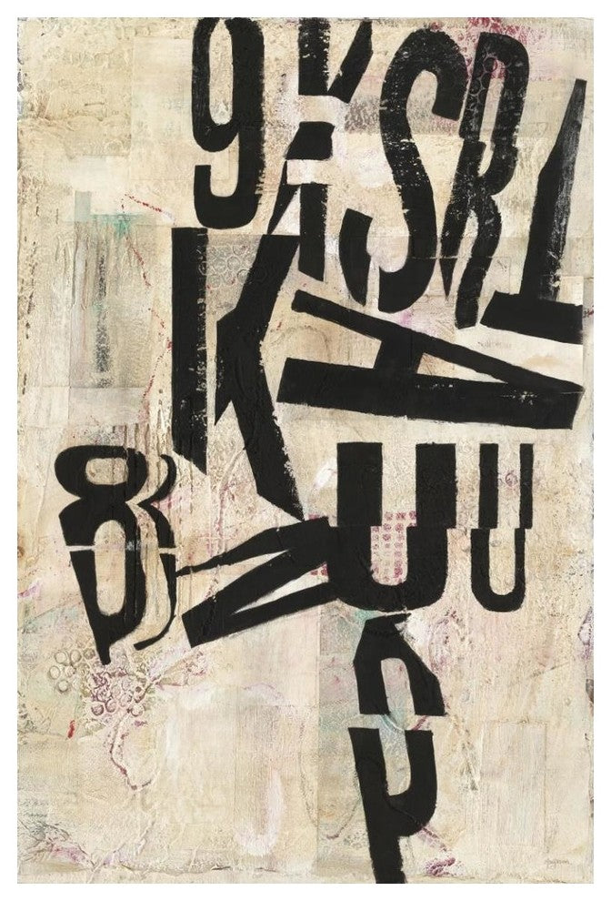 "Type Abstraction I" Digital Paper Print by Mary Urban, 34"x50"