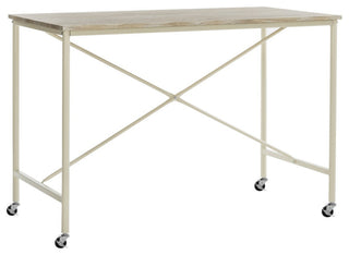 Safavieh Callie Rolling Desk, Rustic Brown/Cream