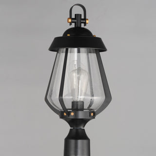 Maxim 30629 Mariner 20" Tall Post Light - Black / Antique Brass