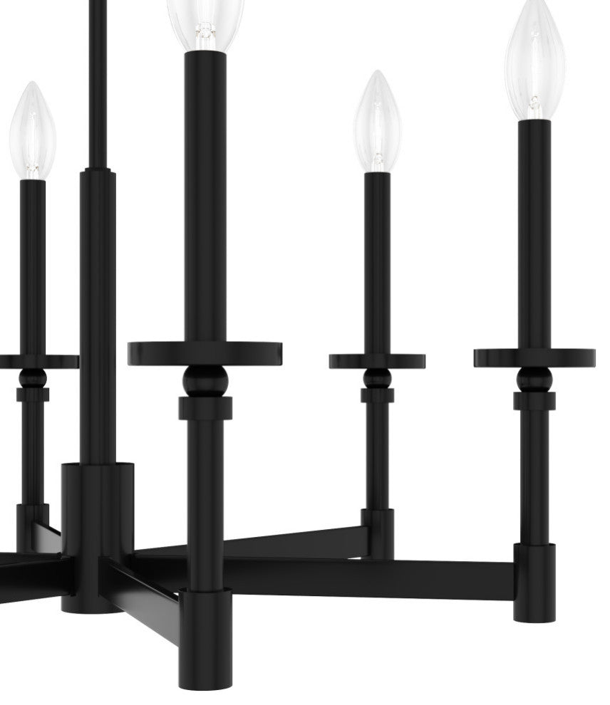 Briargrove Matte Black 6-Light Single Tier Chandelier