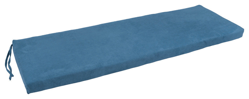 60"x19" Micro Suede Bench Cushion, Indigo