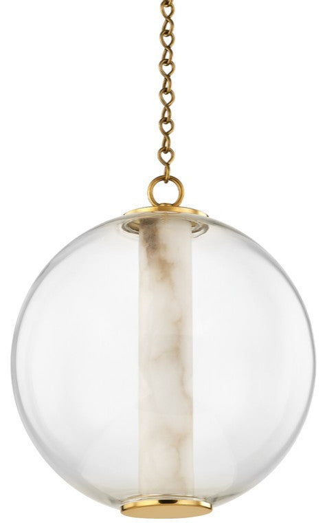 Pietra LED Pendant, Vintage Brass