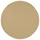 8" Round Solid Sand Beige Indoor Outdoor Area Rug