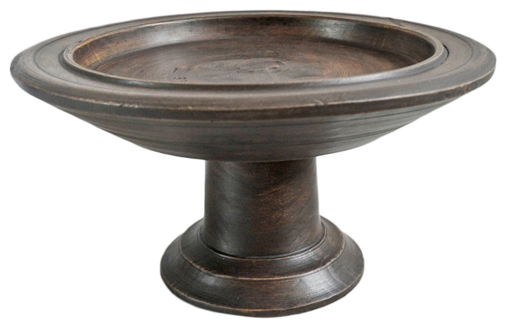 Consigned Vintage Java Pedestal Tray, Small
