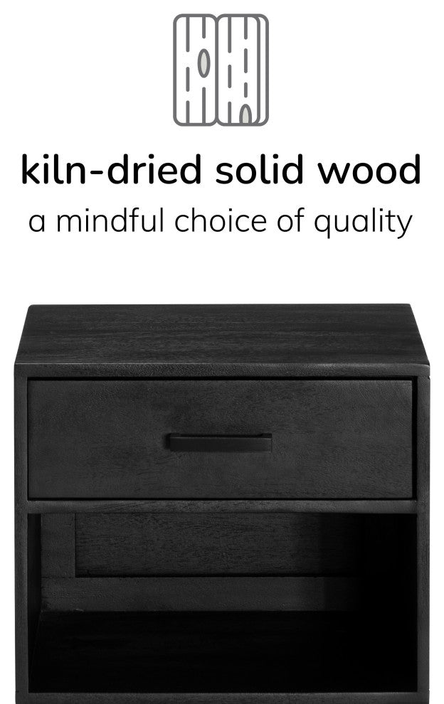 Etna Night Stand, Black