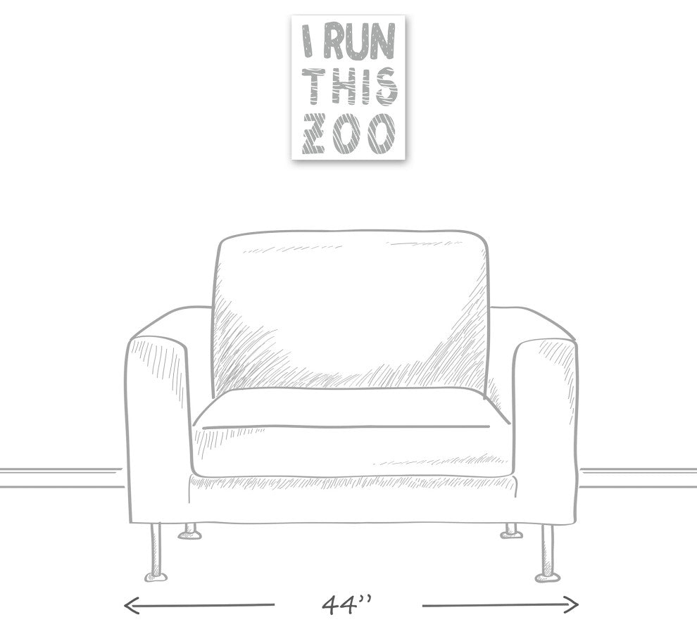 I Run This Zoo 11x14 Canvas Wall Art