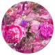 Pink Peonies Abstract Background, Floral Round Wall Art, 11"