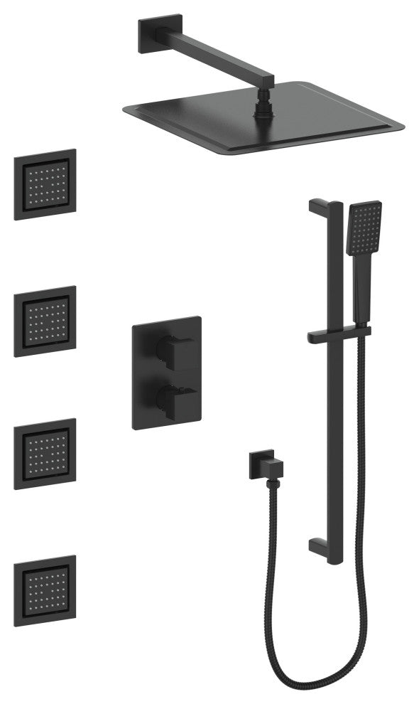 ZLINE Shower System, Matte Black, CBY-SHS-T3-MB
