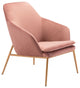 Pink Velvet and Gold Chair