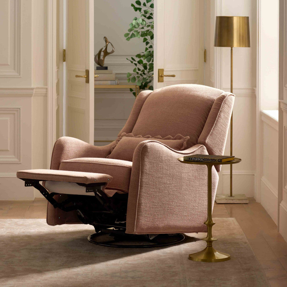 Devon Recliner and Swivel Glider, Performance Dusty Rose Eco-Basketweave