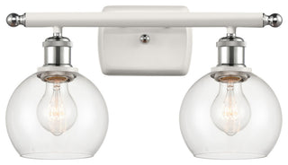 Innovations 516-2W-WPC-G122-6-LED 2 Light Vanity Light, White, Polished Chrome