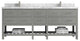 Parker 84 Double Sink Bath Vanity in Elephant Skin Gray  2" Carrara Marble
