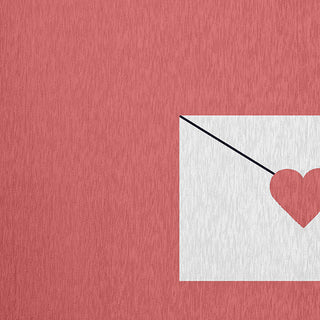 Love Letter Valentines Chenille Rug, Coral, 5'x7'