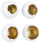 Broken Egg Wall Art, White and Gold Leaf, Set of 4