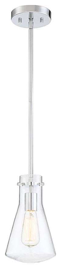 Savoy House Meridian 1 Light Pendant M70063CH, Chrome