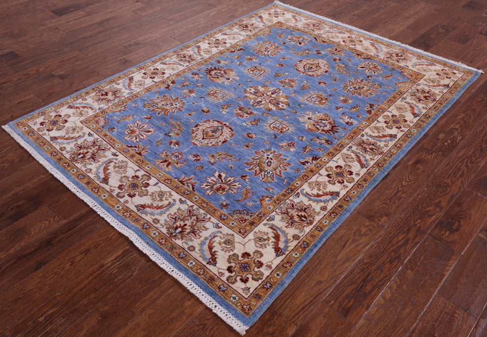 4' 10" X 6' 8" Persian Tabriz Handmade Wool Rug Q11203