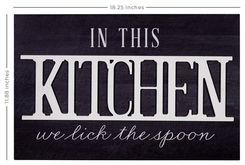 In This Kitchen We Lick The Spoon Wall Art