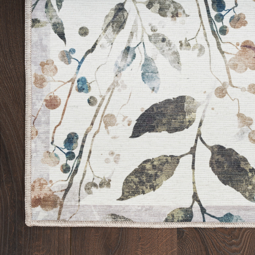 Nourison Nourison Washables 2' x 3' Ivory Multicolor Contemporary Indoor Rug