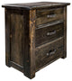 Big Sky Collection Rugged Sawn 3 Drawer Chest of Drawers, Jacobean Stain