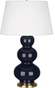 Robert Abbey RA-MB40X 1-Light Table Lamp, Triple Gourd