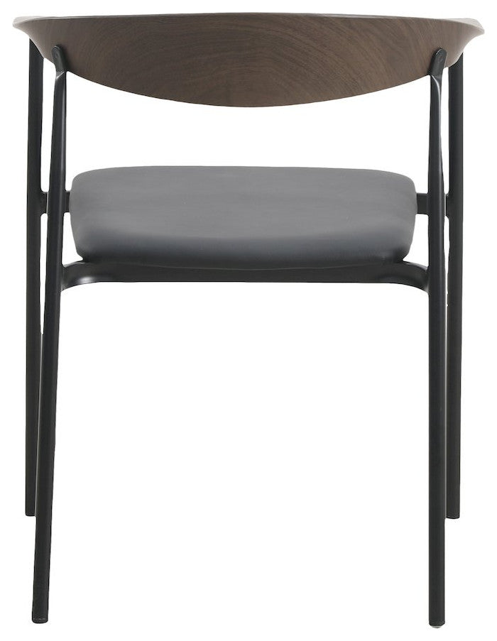 Kora Collection Modern Dining Chair Brown Back with Black Seat