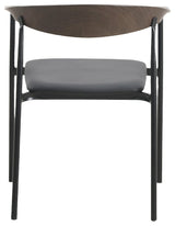 Kora Collection Modern Dining Chair Brown Back with Black Seat