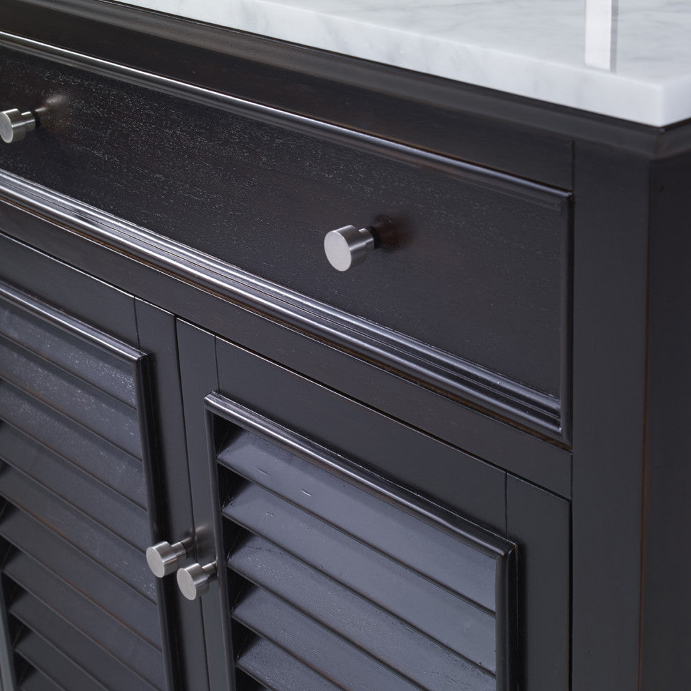 Ambella Home Collection - Louvered Sink Chest - Hand Rubbed Raven - 17590-110-32