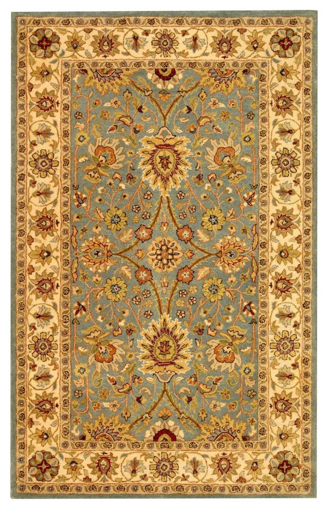 Safavieh Antiquities at249a Rug, Light Blue/Ivory, 7'6"x9'6" Oval