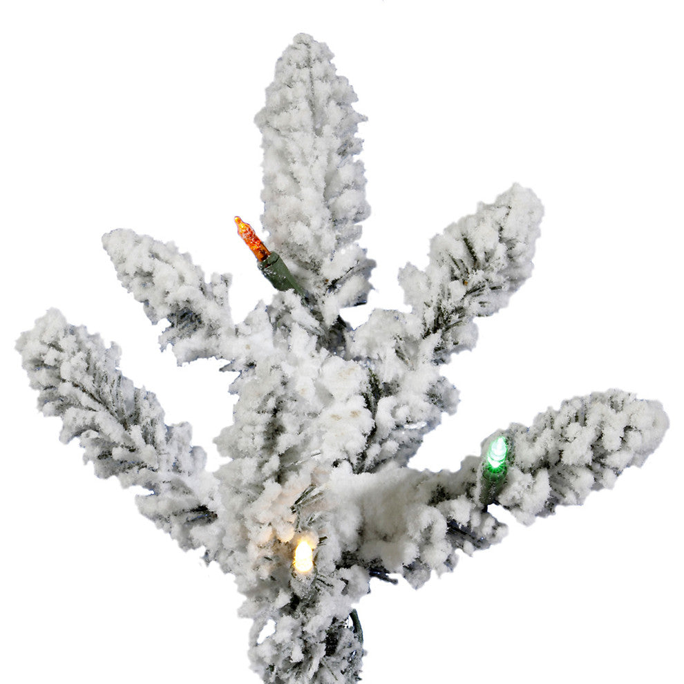 Vickerman Flocked Utica Fir Tree, 10', Multicolor Led Lights