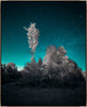 30x38 Here and Elsewhere X, Framed Artwork, Silver