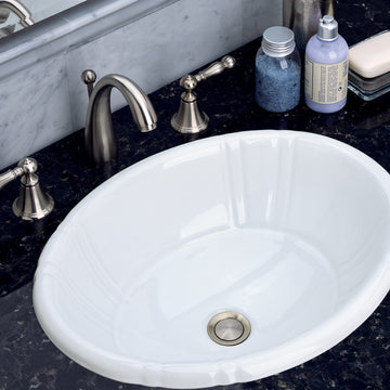 Antigua II Drop-In Lavatory, White