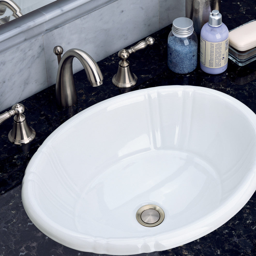 Antigua II Drop-In Lavatory, White