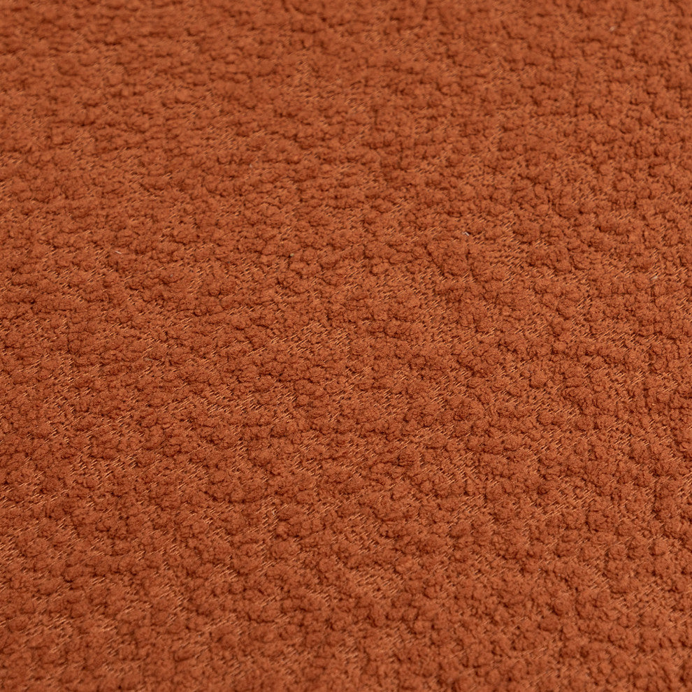 32" Wide Boucle Upholstered Swivel Barrel Chair, Caramel