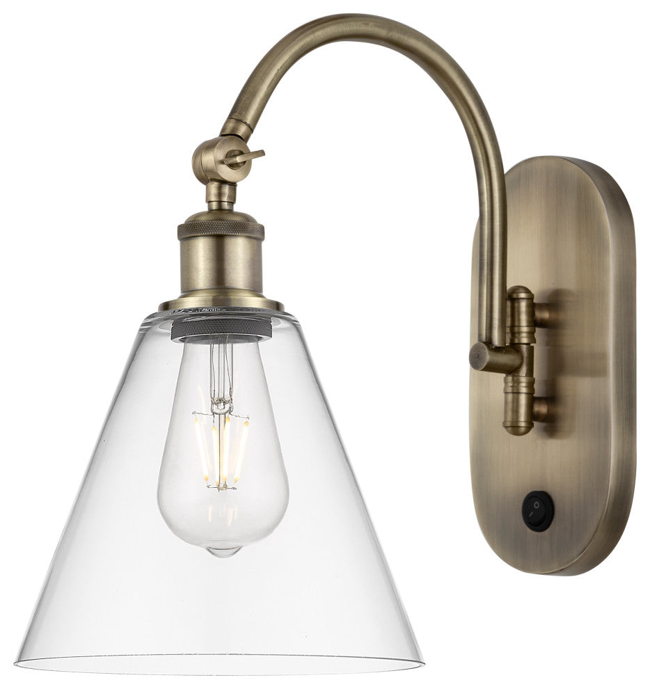 Innovations 518-1W-AB-GBC-82 1-Light Sconce, Antique Brass