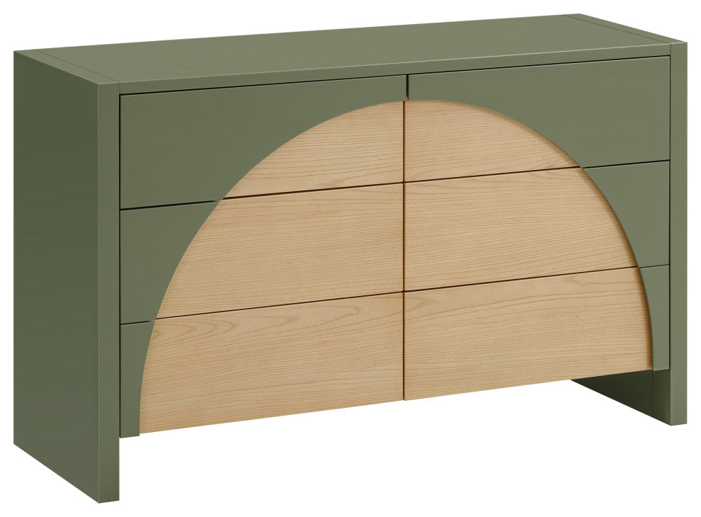 Moab 6-Drawer Assembled Dresser, Olive / Ash