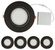 6" Canless Adjustable Lighting Downlight | Ultra Thin | 5CCT Switch, Black, 6"