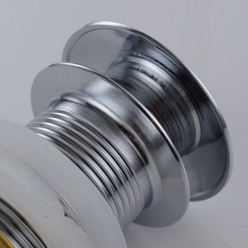 KubeBath Solid Brass Pop-Up Drain NO Overflow, Chrome