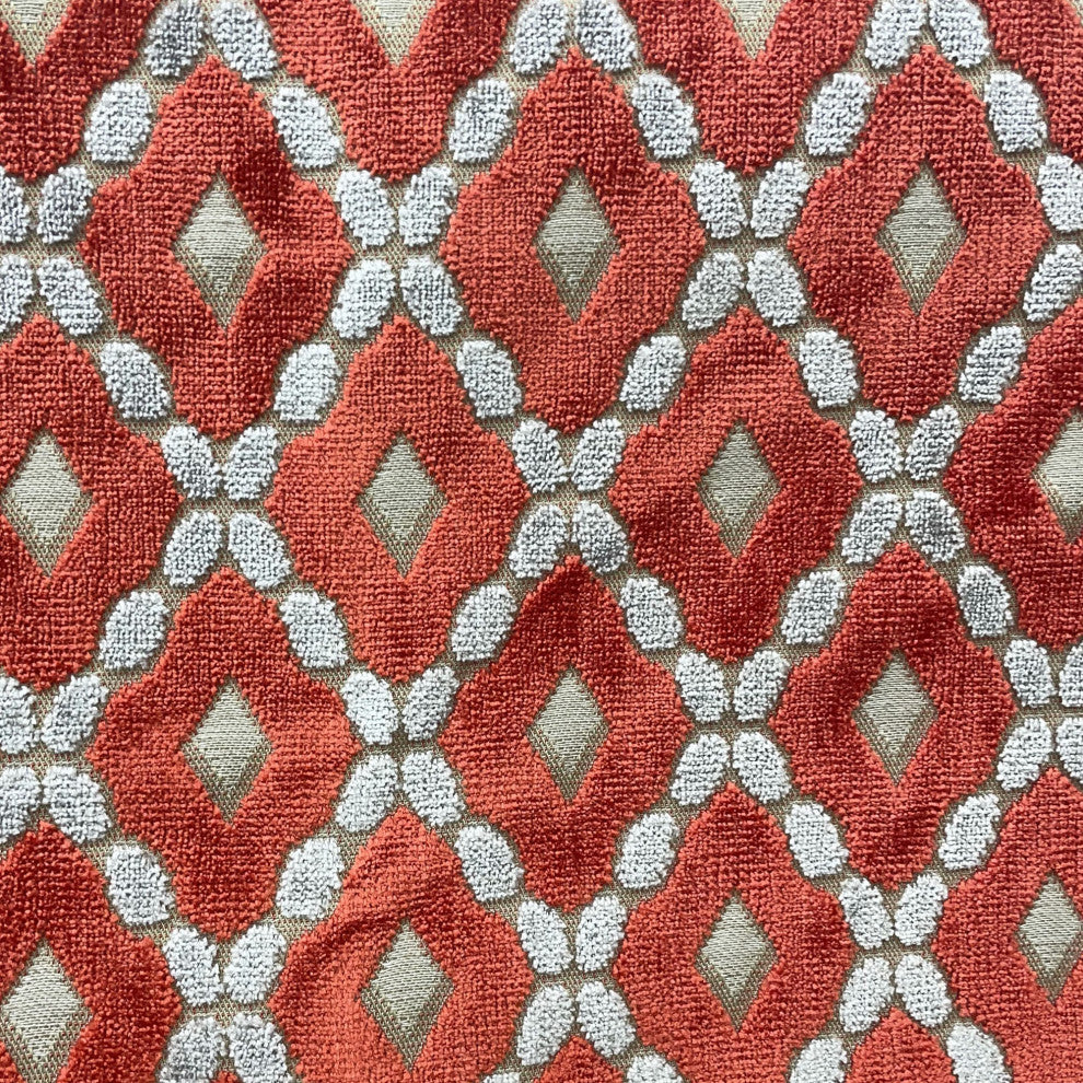 Plutus Velvet Majestic Red, Gray Handmade Luxury Pillow, 20"x36", King