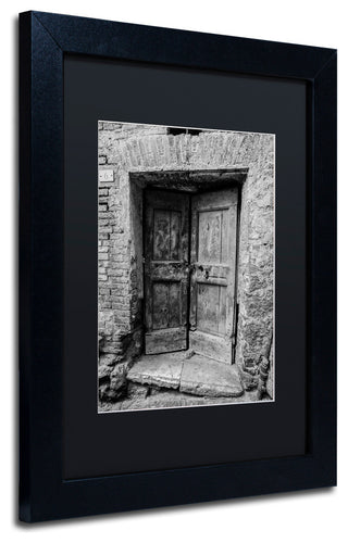 "Siena Door" Matted Framed Canvas Art by Moises Levy