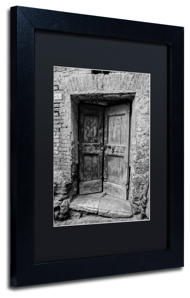 "Siena Door" Matted Framed Canvas Art by Moises Levy