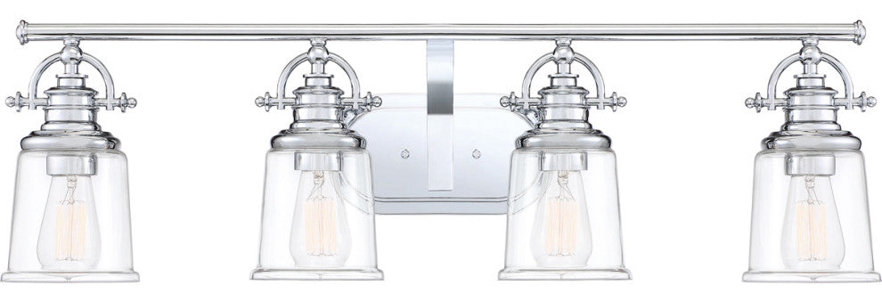 Grant 4-Light Bath Vanity, Polished Chrome
