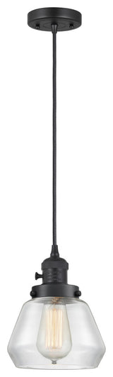 Innovations 201CSW-BK-G172 Fulton 1 Light Mini Pendant, Switch, Matte Black