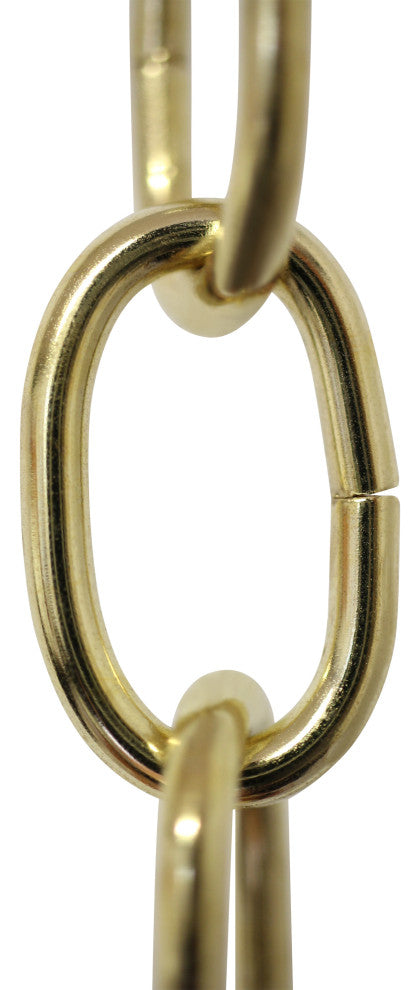 RCH Hardware Steel Standard Link Chandelier Chain, Various Finishes, Polished Br