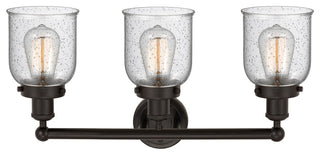 Edison Small Bell 25" Bath Vanity Light, Oil Rubbed Bronze, Seedy Shade