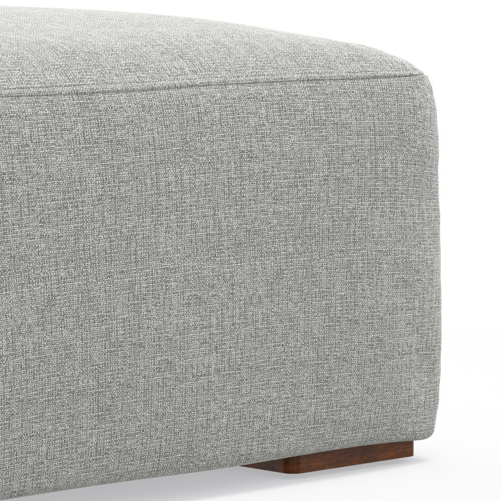 Rex Ottoman in Tightly Woven Performance Fabric, Fully Assembled