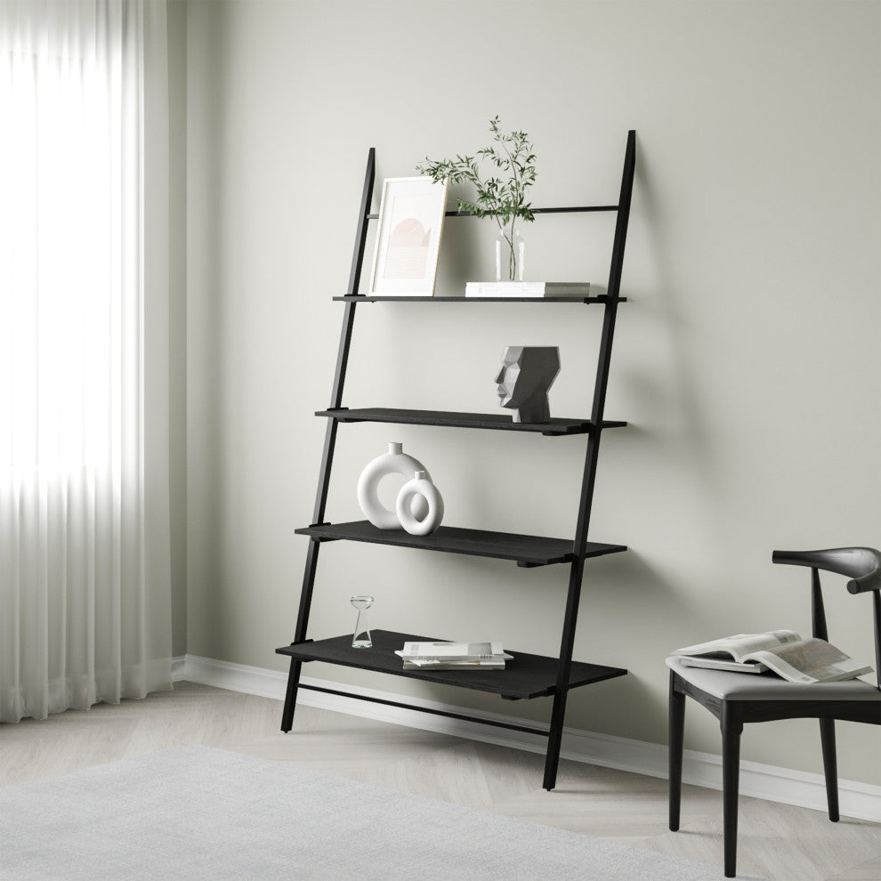 Lasalle Ladder Shelf, Black