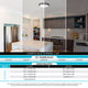 Luxrite 18" LED Flush Mount 5 Color Options 24W 2160lm Matte Black