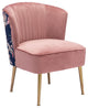 Tina Accent Chair Pink, Gold & Foliage Print