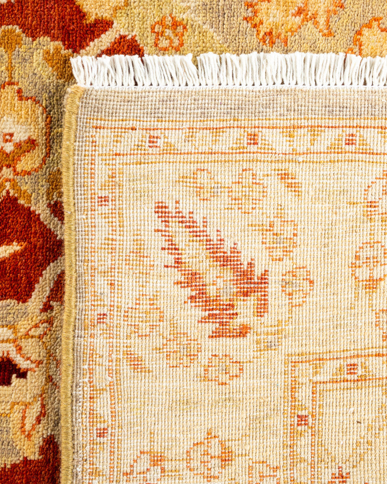 Ottoman, One-of-a-Kind Hand-Knotted Area Rug Yellow, 3' 2" x 5' 4"
