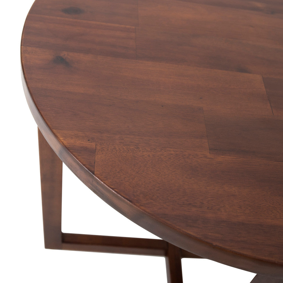 GDF Studio Tanzania Rich Mahogany Wood End Table